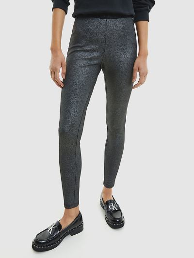 Calvin Klein Ruhák HU488071 | Calvin Klein Milano Jersey Női Leggings Fekete